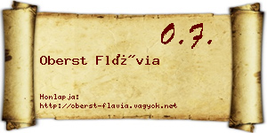 Oberst Flávia névjegykártya